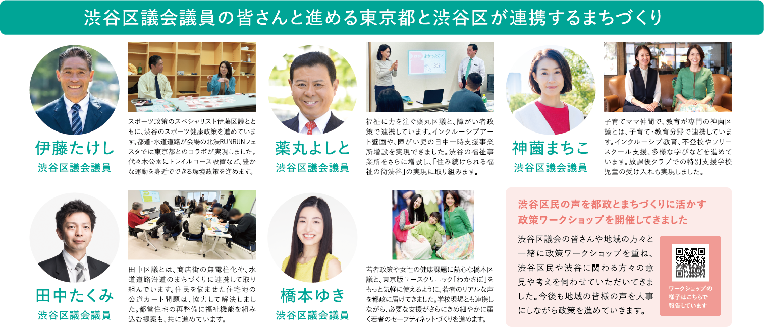 渋谷区議会議員の皆さんと進める東京都と渋谷区が連携するまちづくり